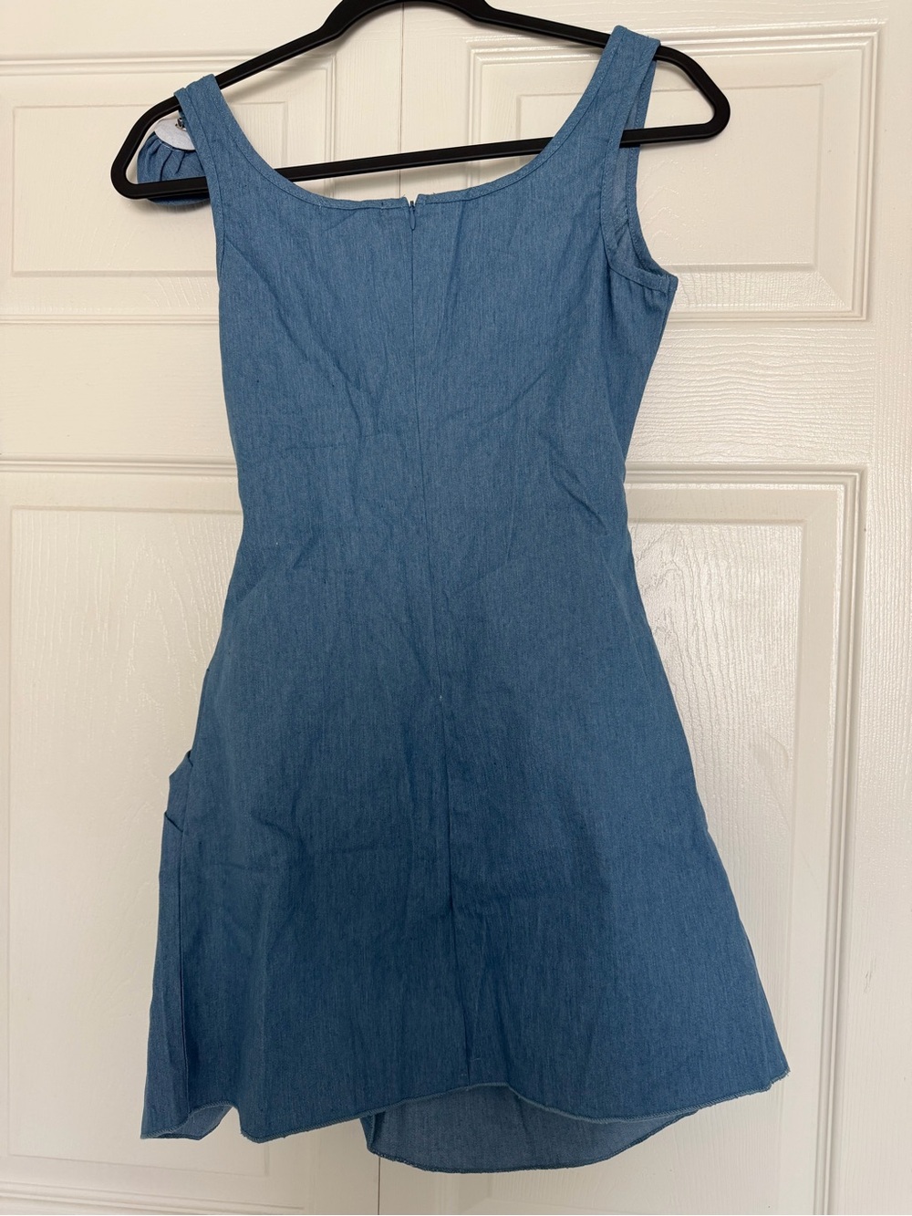 Micas - Blue Knot-Front Sleeveless Corset Mini Dress: Size Medium - Picture 6 of 7